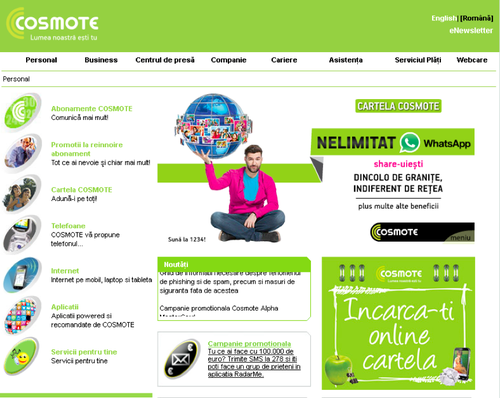 Cosmote.ro homepage